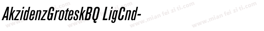 AkzidenzGroteskBQ LigCnd字体转换